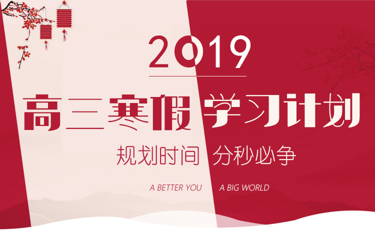 2019高考寒假学习规划